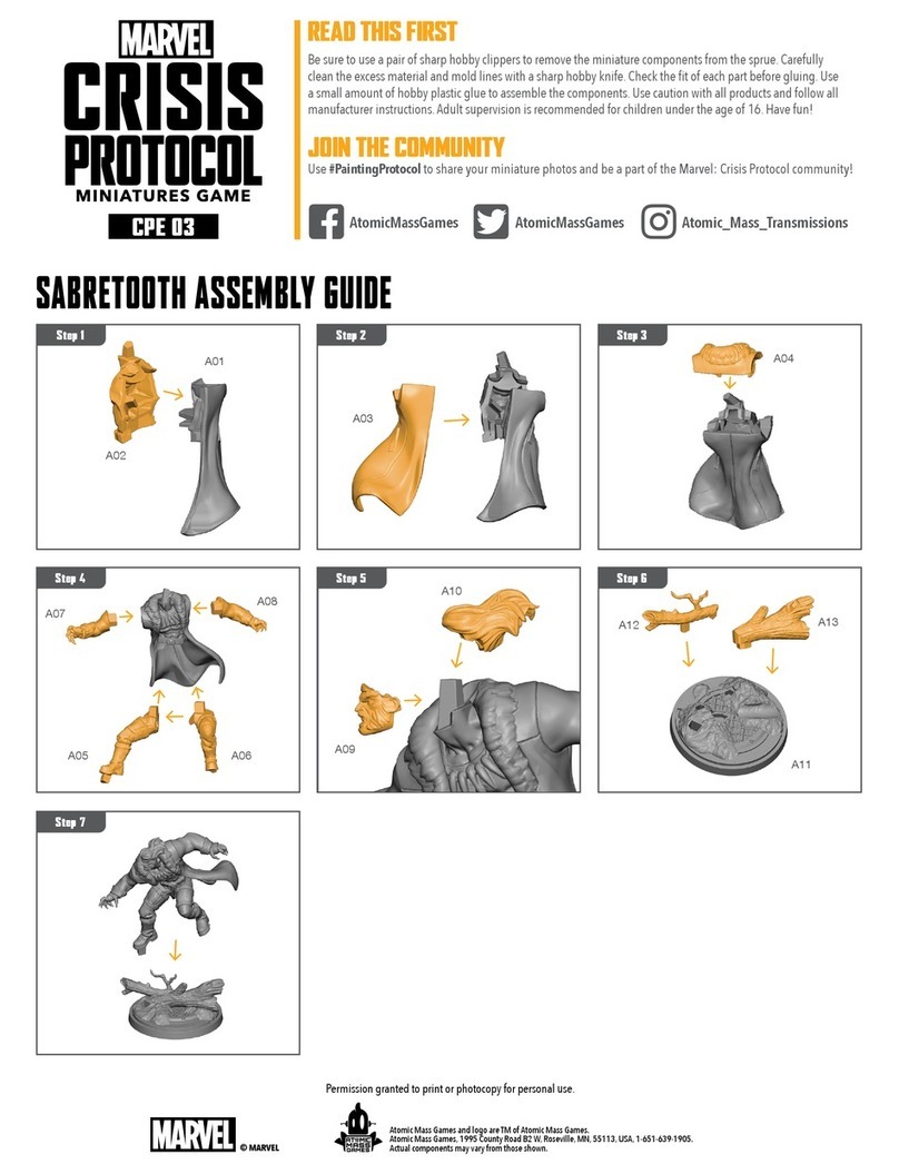 ATOMIC MASS GAMES MARVEL CRISIS PROTOCOL MINIATURES GAME RIVAL PANELS: WEAPON X... User manual