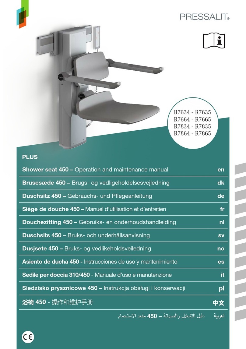 Pressalit PLUS 450 Operation and maintenance manual