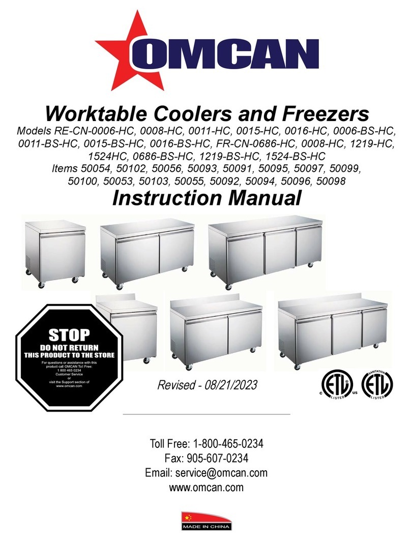 Omcan RE-CN-0008-HC User manual