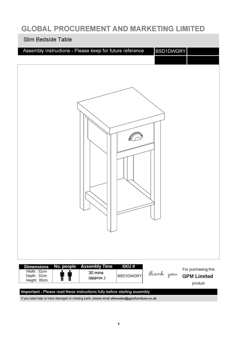 GPM BSD1DWGRY User manual GPM BSD1DWGRY User manual