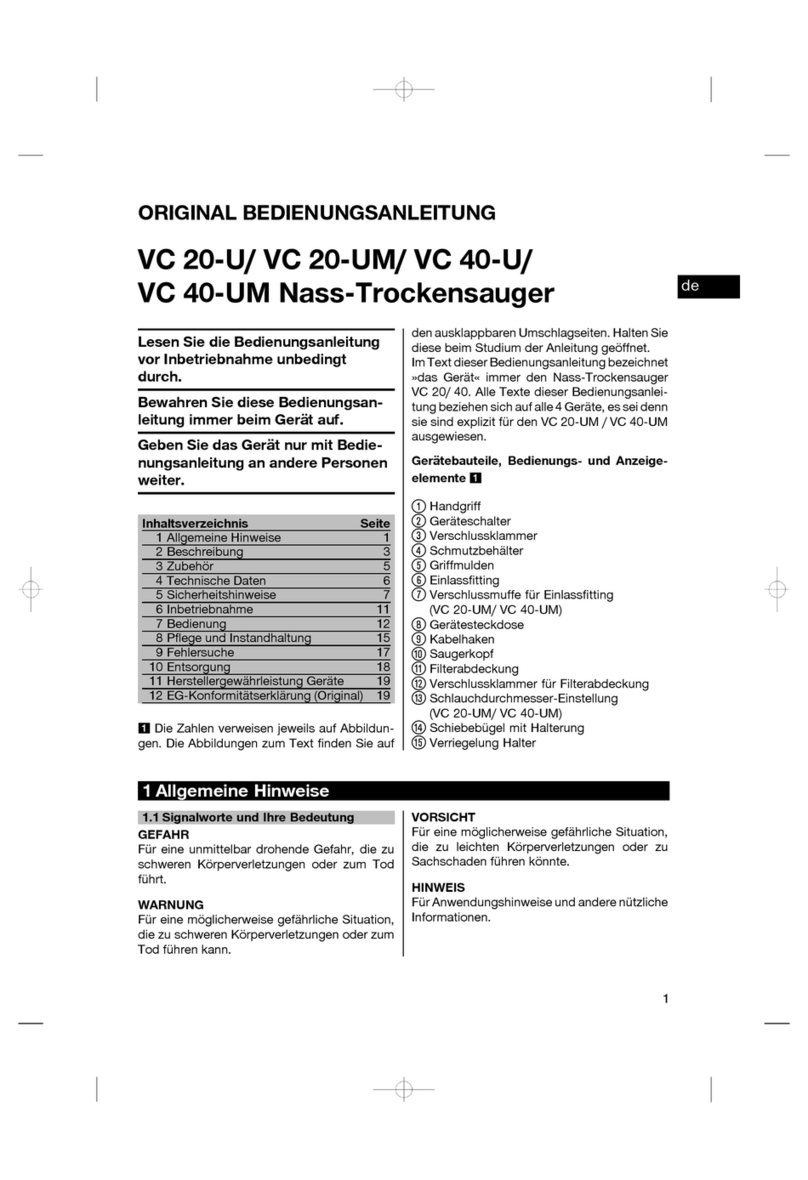 Hilti VC 20-UM User manual