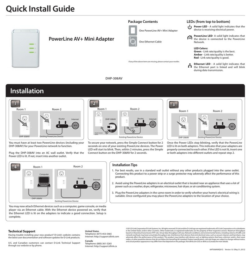 D-Link DHP-308AV User manual D-Link DHP-308AV User manual