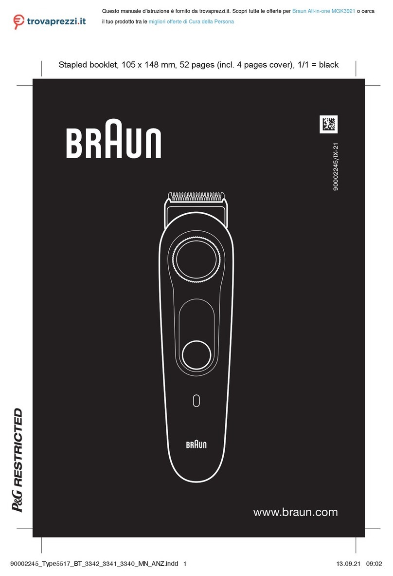 Braun All-in-one MGK3921 User manual
