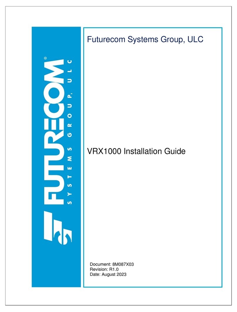 Futurecom VRX1000 User manual