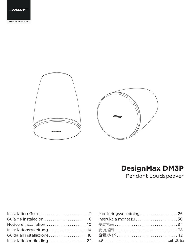 Bose DesignMax DM3P User manual Bose DesignMax DM3P User manual