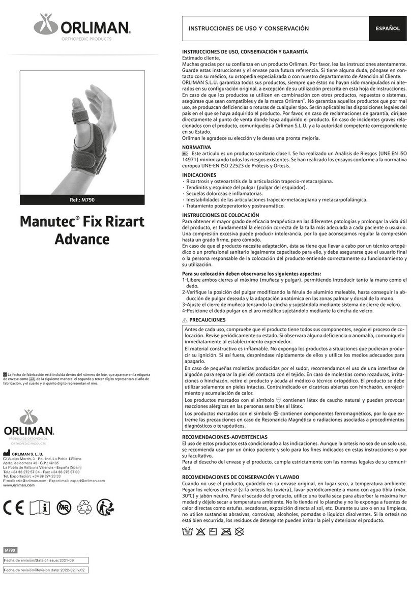 Orliman Manutec M790 Use and maintenance instructions