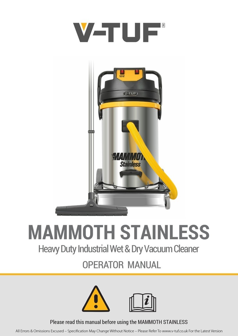 V-TUF MAMMOTH110-STAINLESS Operator's manual