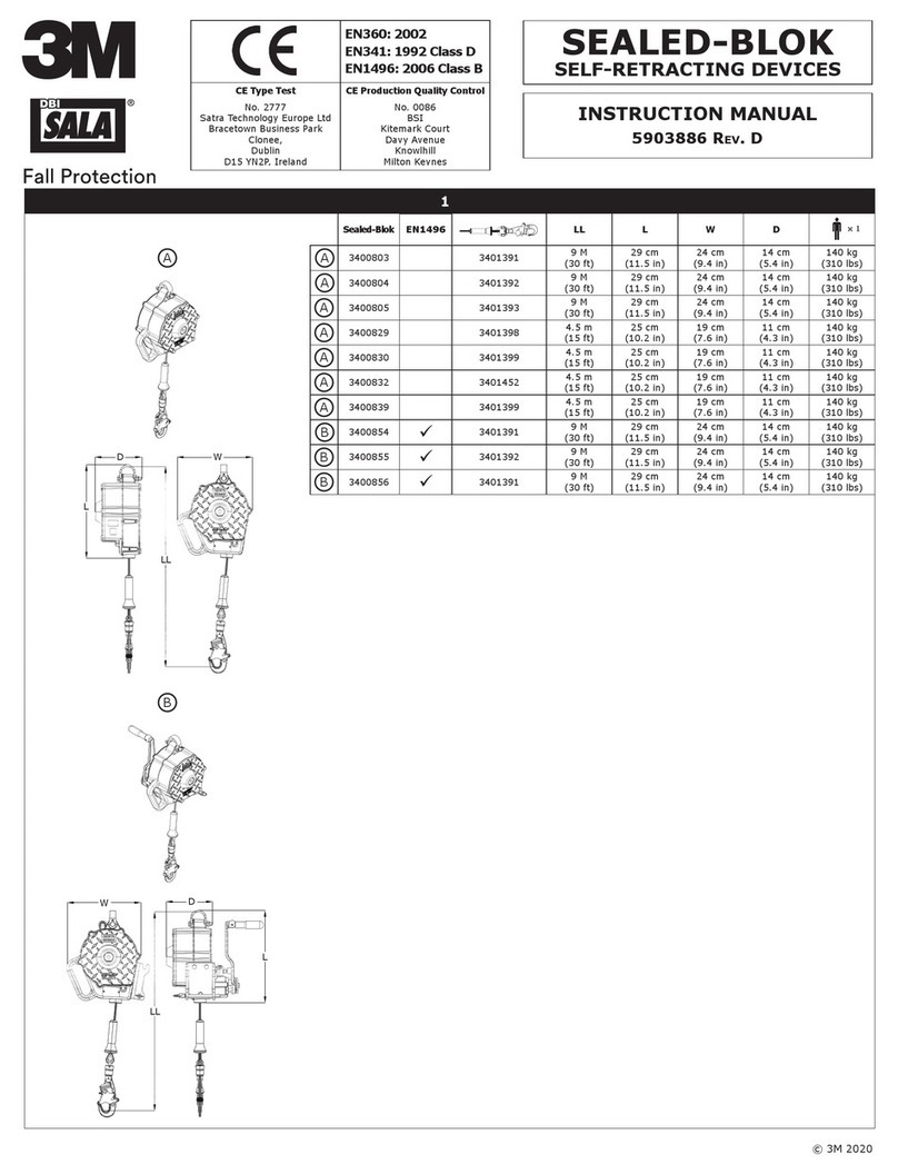 3M DBI SALA Sealed-Blok 3400803 User manual