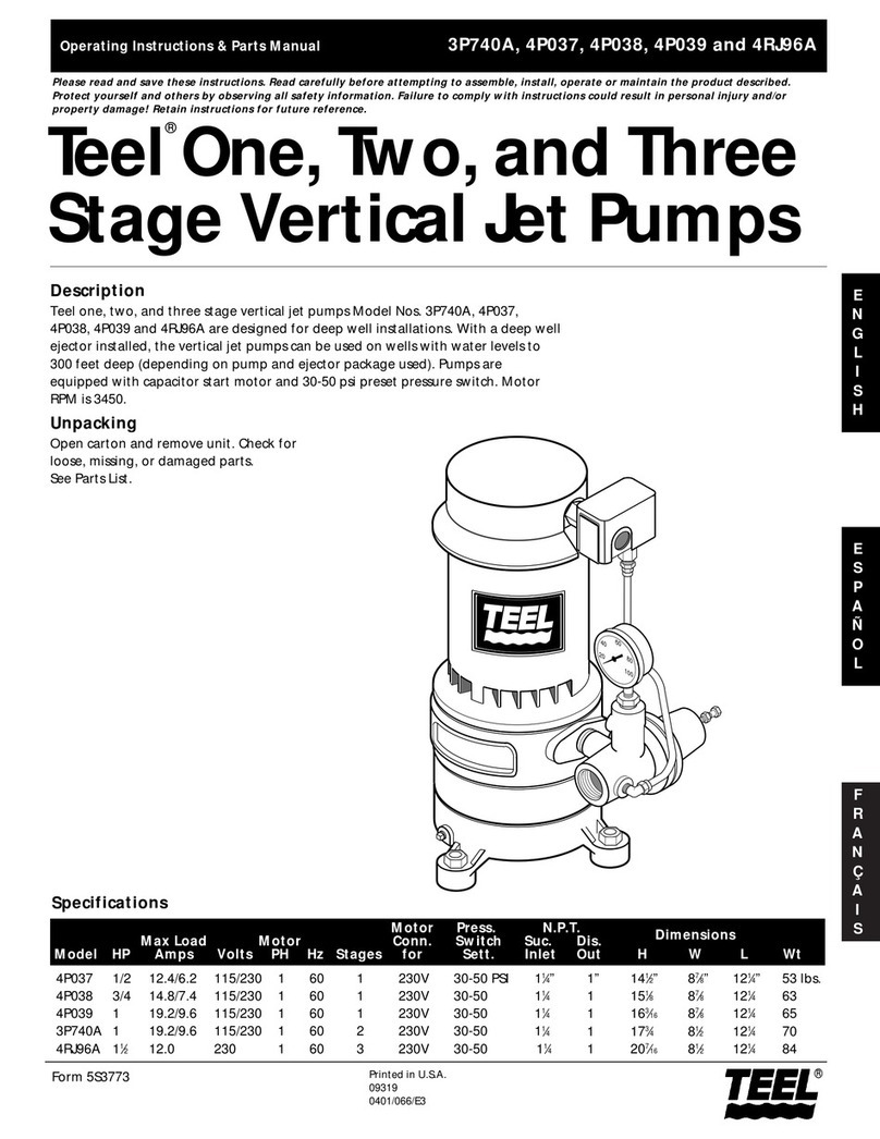 teel 3P740A Operating instructions & parts manual