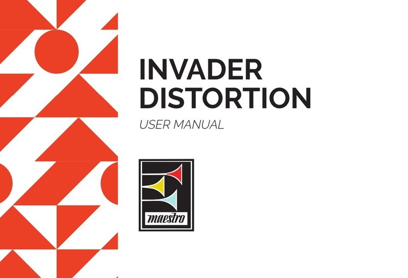Maestro INVADER DISTORTION user manual