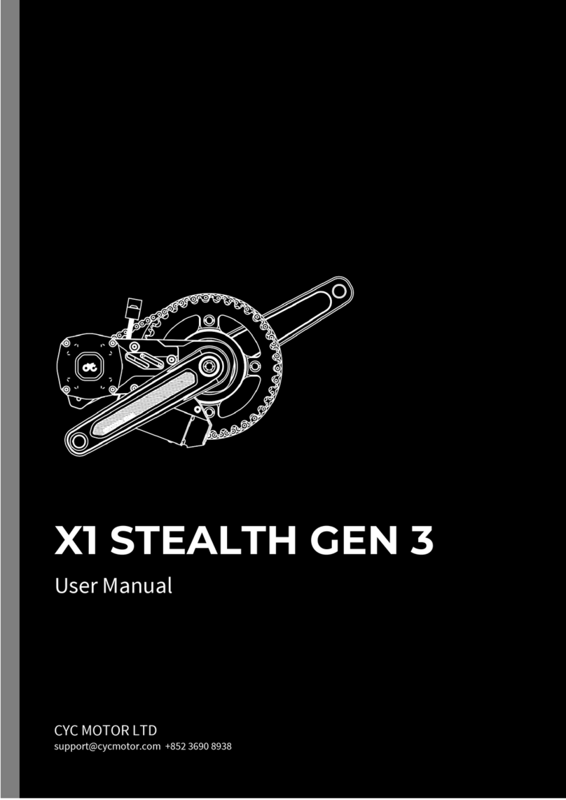 CYCMOTOR X1 STEALTH GEN 3 User manual