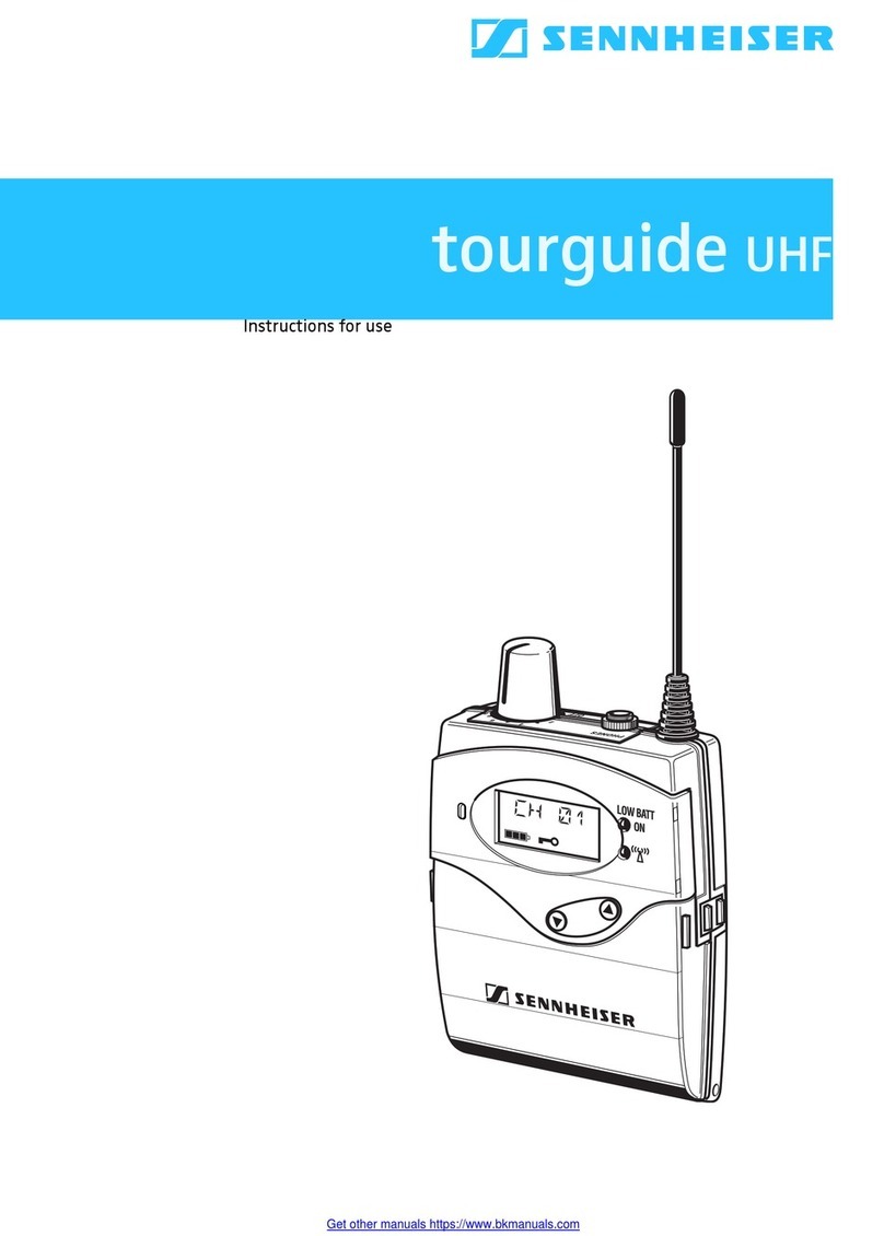Sennheiser tourguide UHF User manual