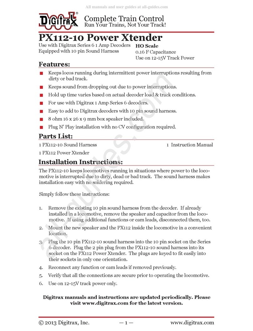 Digitrax PX112-10 Power Xtender User manual