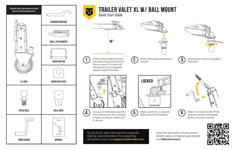Trailer Valet XL W/ BALL MOUNT quick start guide