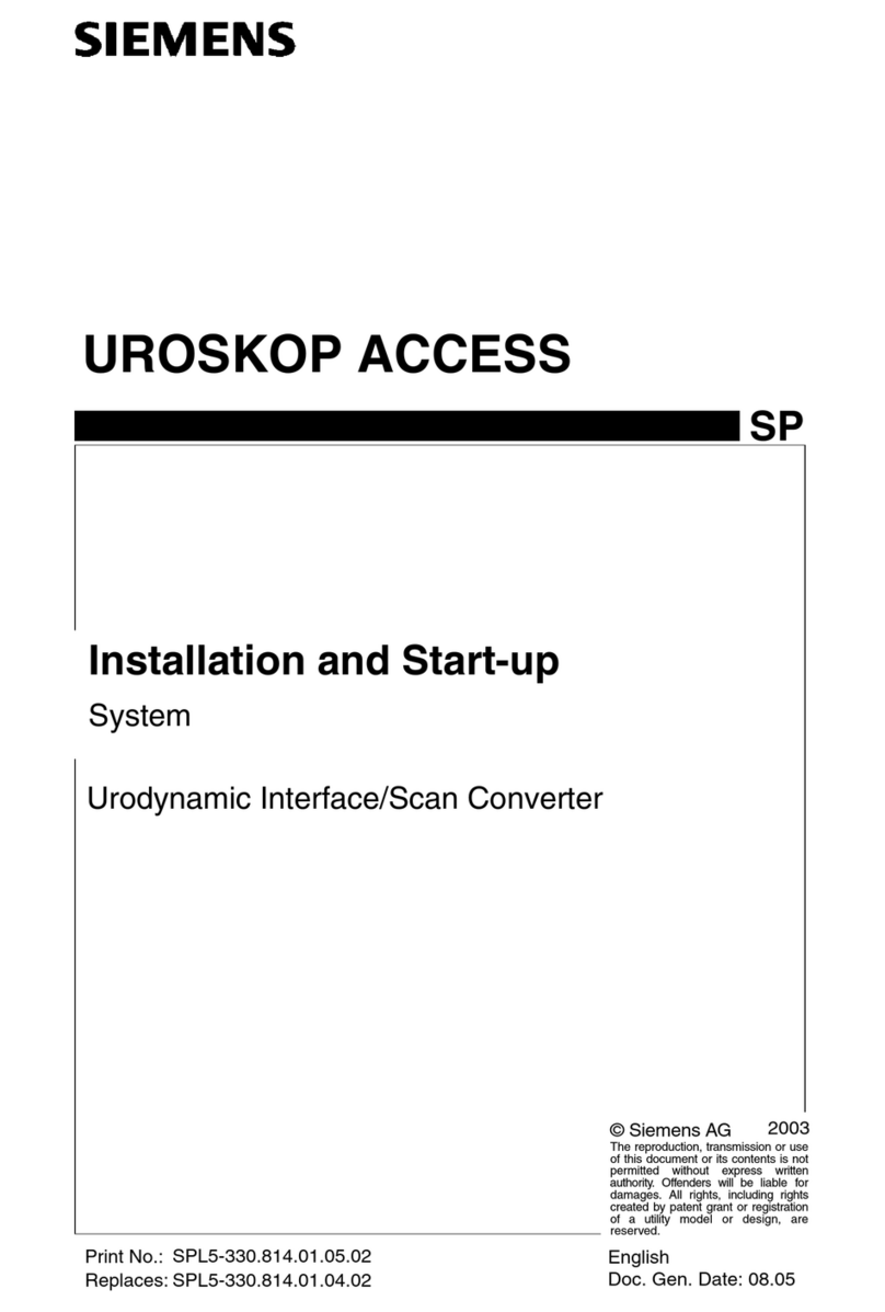 Siemens Uroskop ACCESS Installation manual