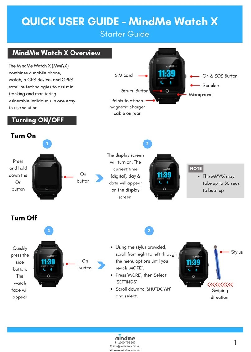 MindMe Watch Instruction manual