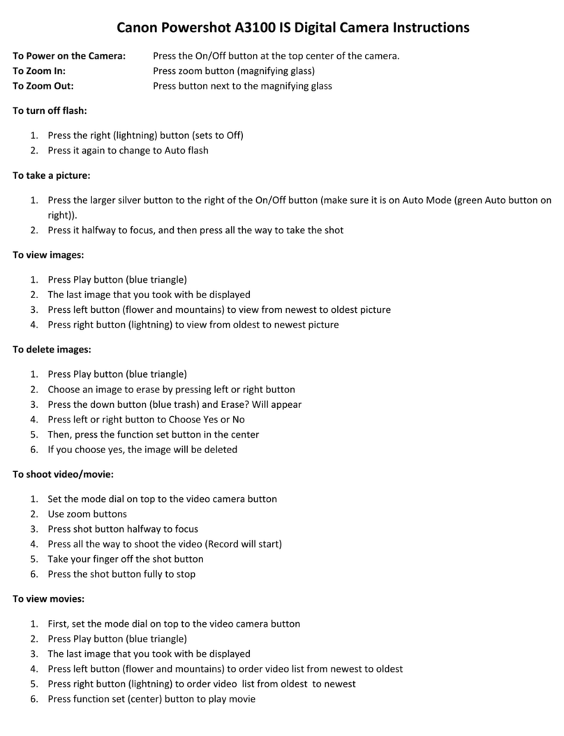 Canon Powershot A3100 IS User manual