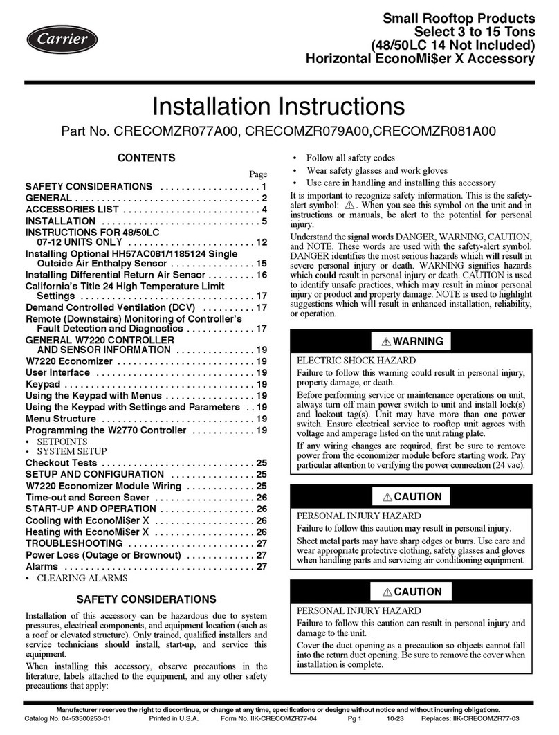 Carrier CRECOMZR077A00 User manual