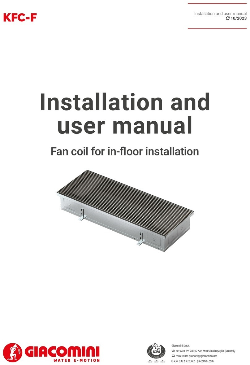 Giacomini KFC-F Installation and user manual