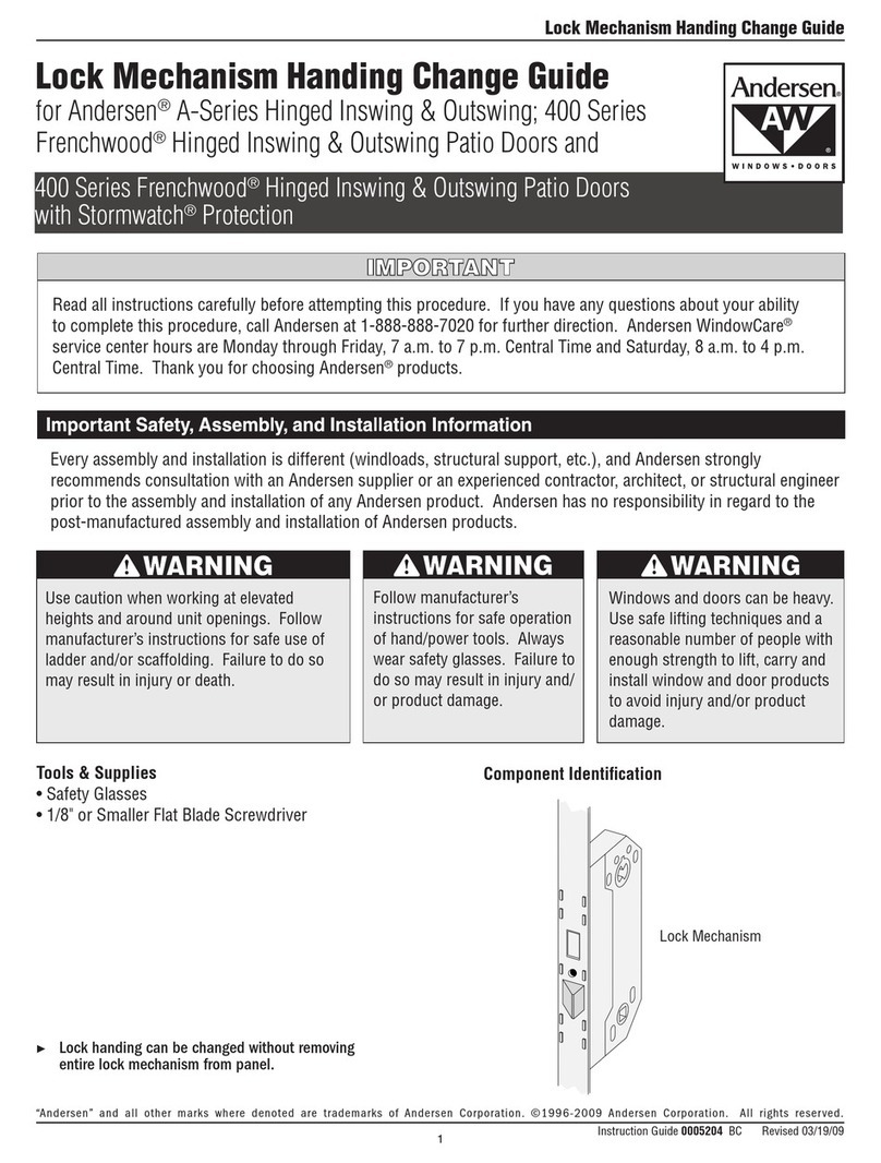 Andersen 400 Series Change guide
