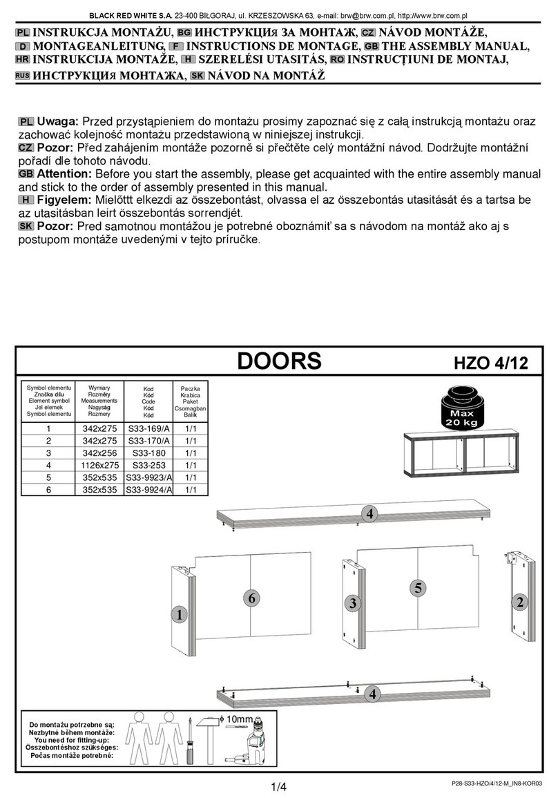 BLACK RED WHITE HZO 4/12 Assembly manual
