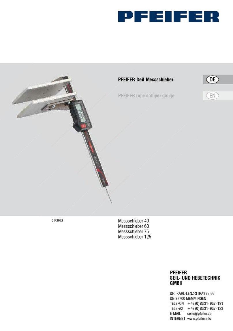 Pfeifer Messschieber 40 manual
