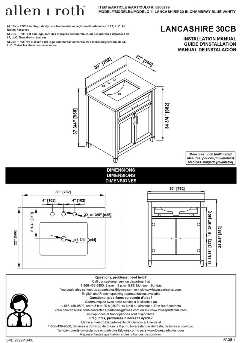 Allen + Roth LANCASHIRE 30CB User manual