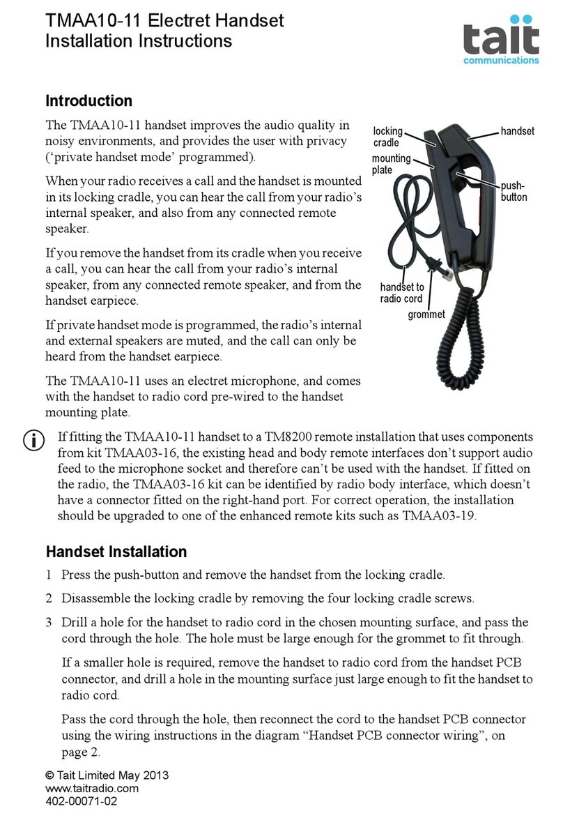 Tait TMAA10-11 installation instructions