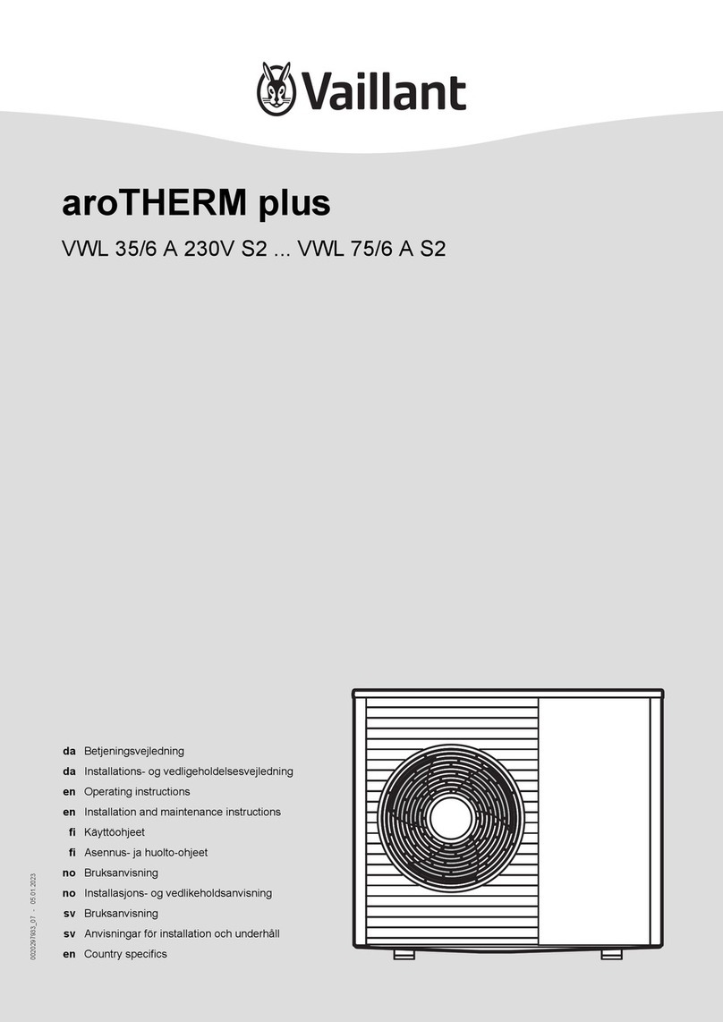 Vaillant aroTHERM plus VWL 75/6 A S2 Series User manual