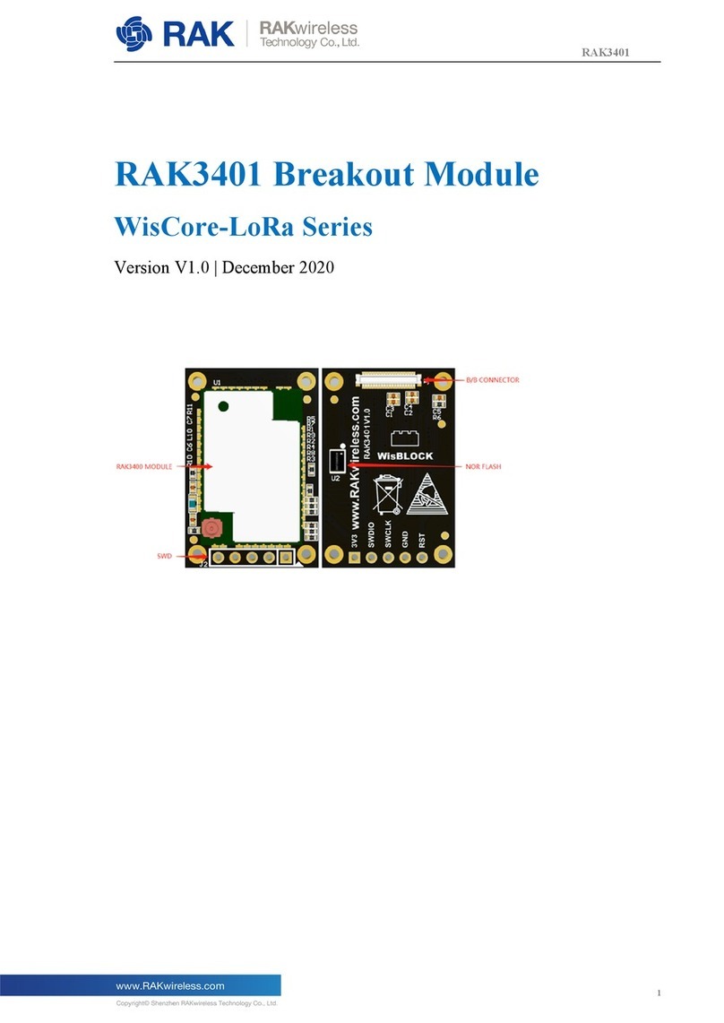 RAK WisCore-LoRa RAK3401 quick start guide
