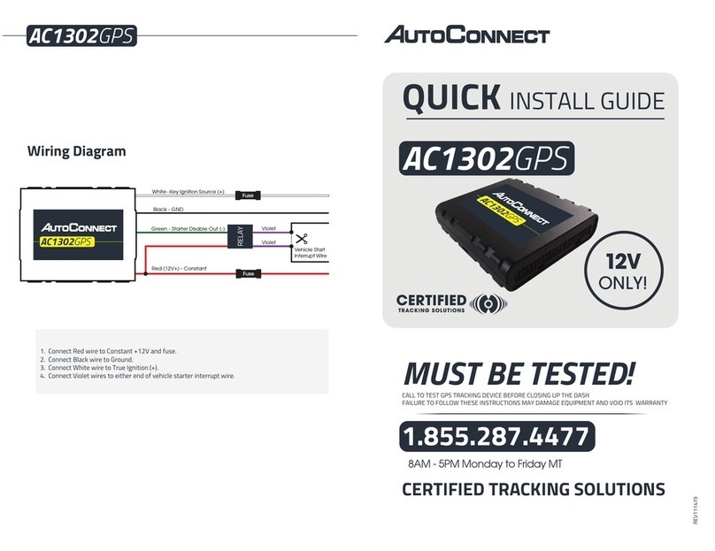 AutoConnect AC1302GPS Quick install guide