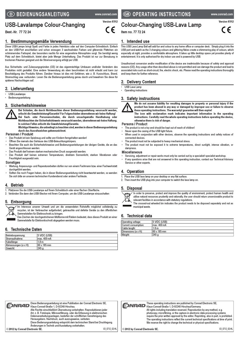 Conrad 77 72 24 User manual