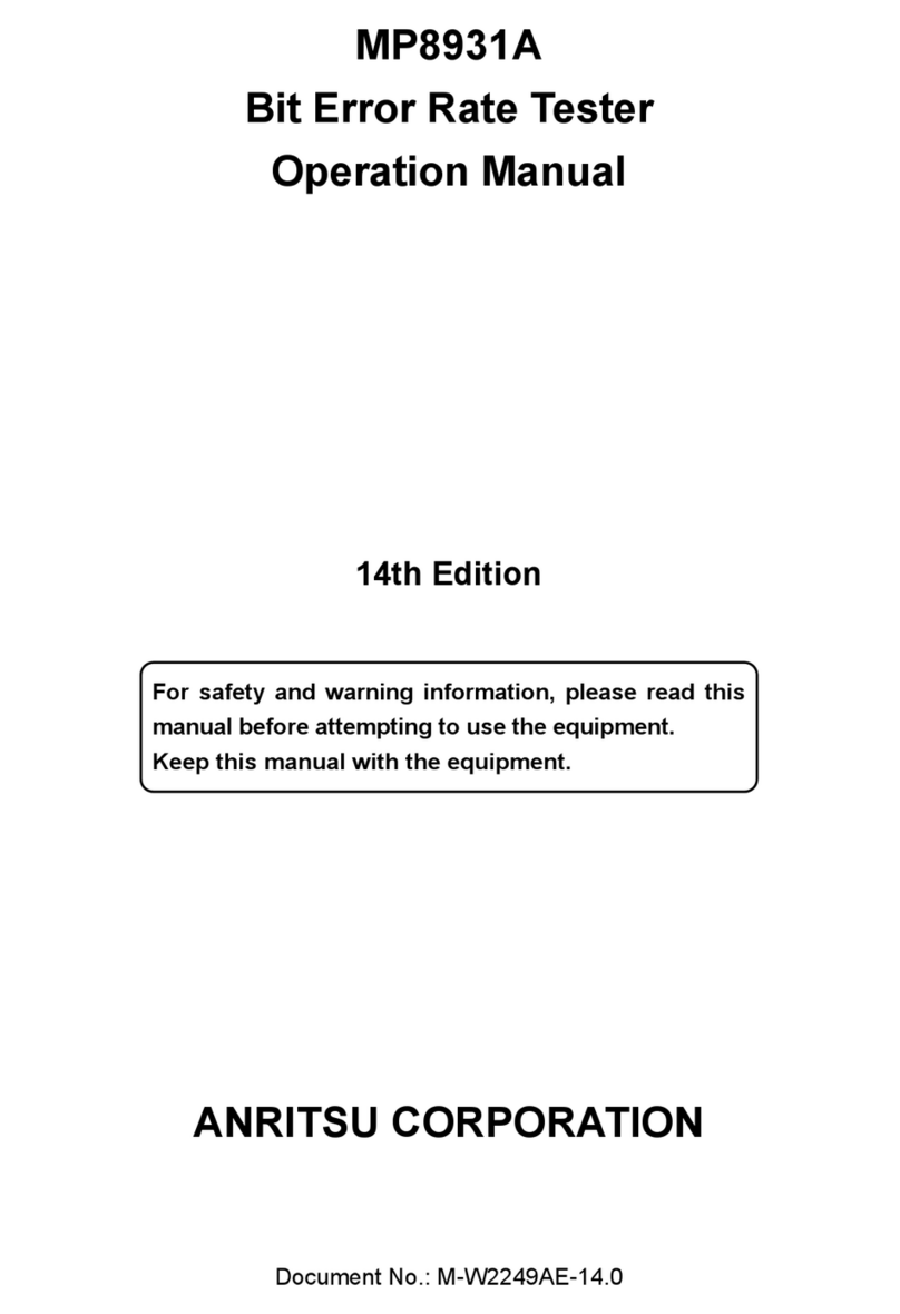 Anritsu MP8931A User manual Anritsu MP8931A User manual