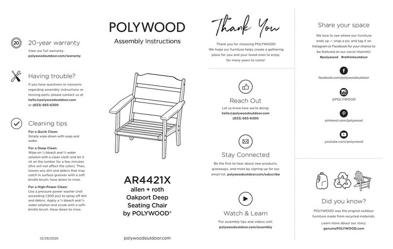 Polywood allen+roth Oakport AR4421X User manual
