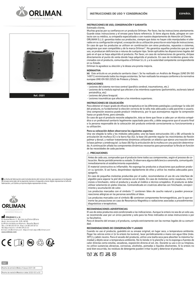 Orliman DS01 Operation instructions
