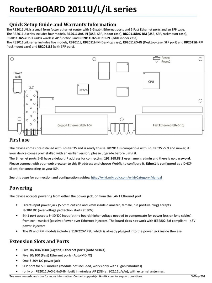 RouterBOARD RB2011U Series User manual RouterBOARD RB2011U Series User manual