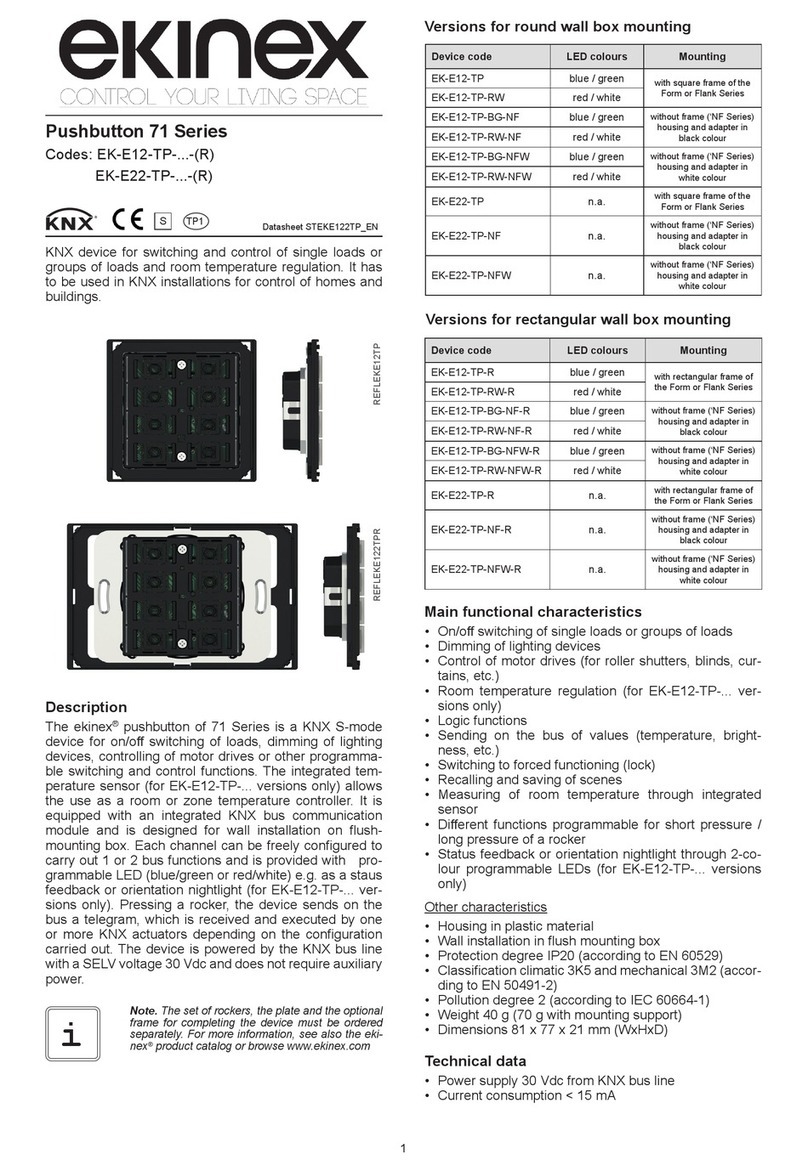 Ekinex 71 Series quick start guide