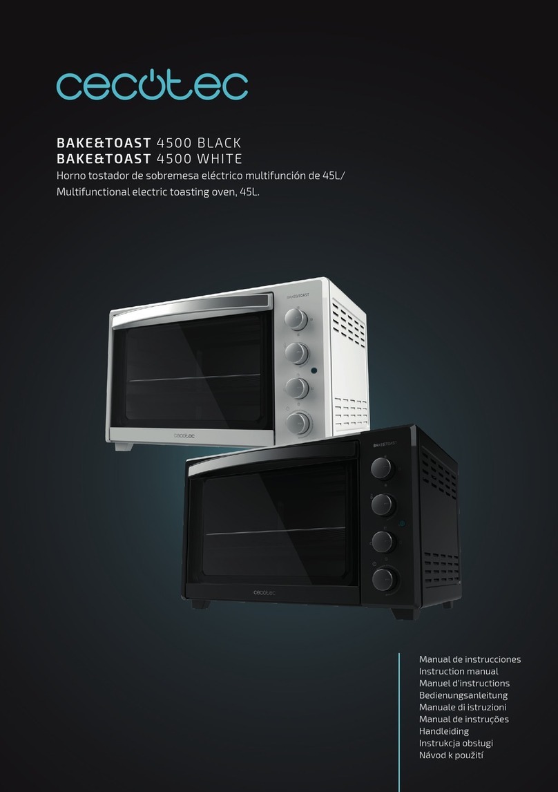 cecotec BAKE&TOAST 4500 BLACK instruction manual