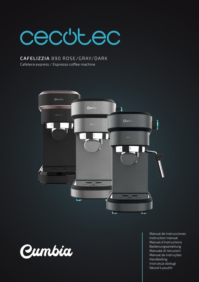 cecotec Cumbia CAFELIZZIA 890 GRAY instruction manual