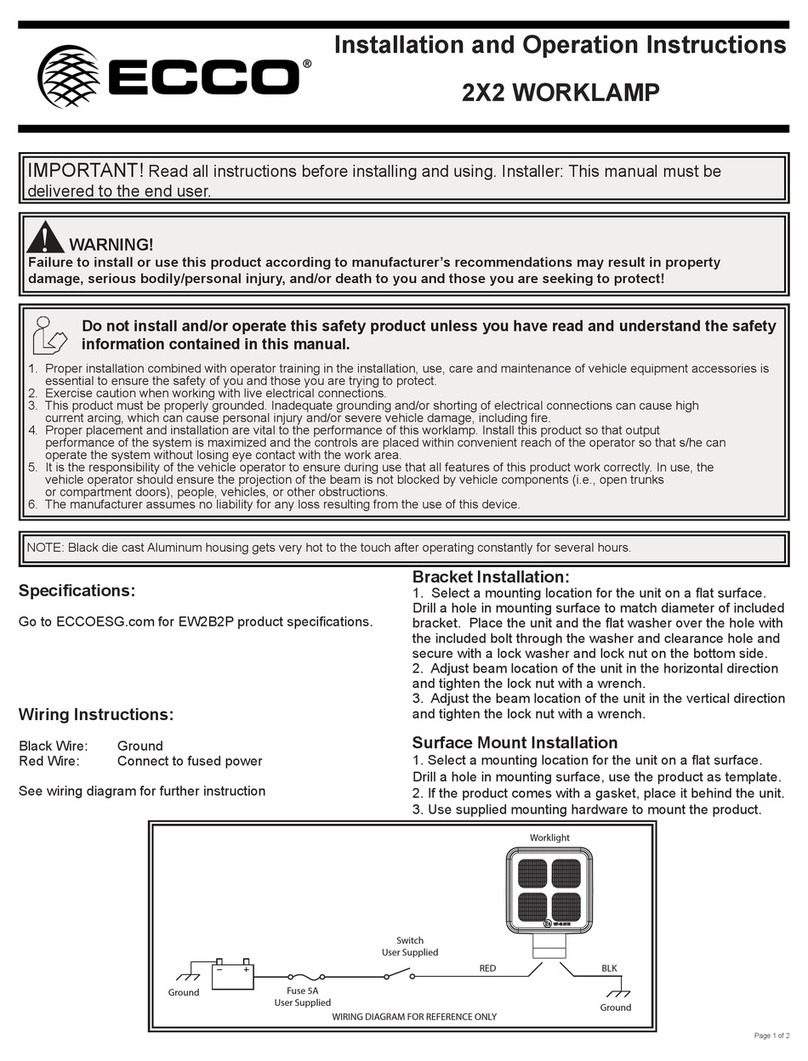 Ecco EW2B2P Installation & operation instructions Ecco EW2B2P Installation & operation instructions