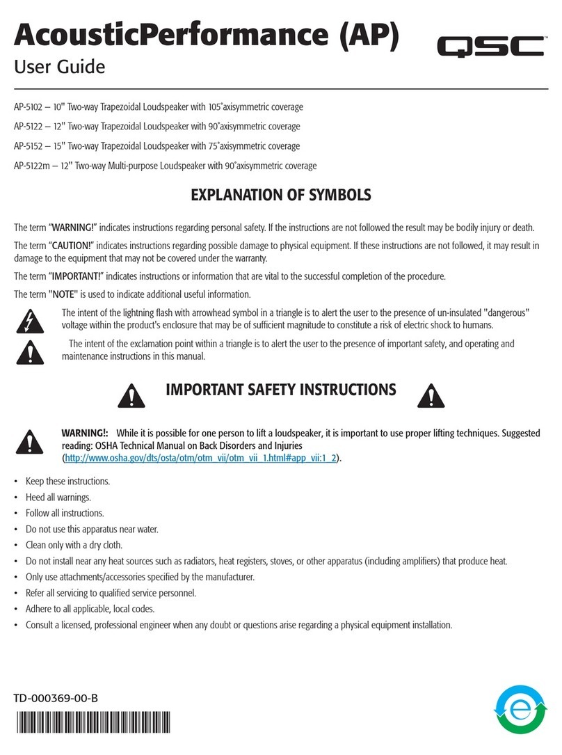 QSC AcousticPerformance AP-5122m user guide