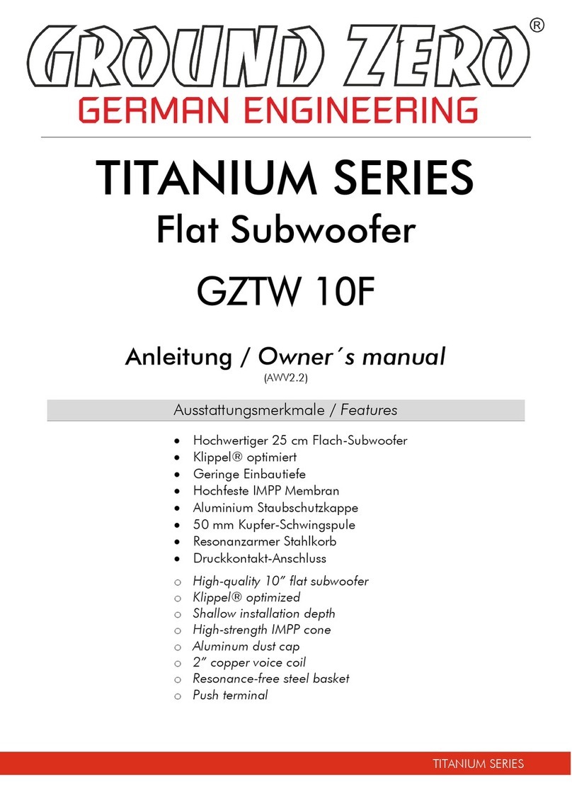 Ground Zero TITANIUM Series User manual