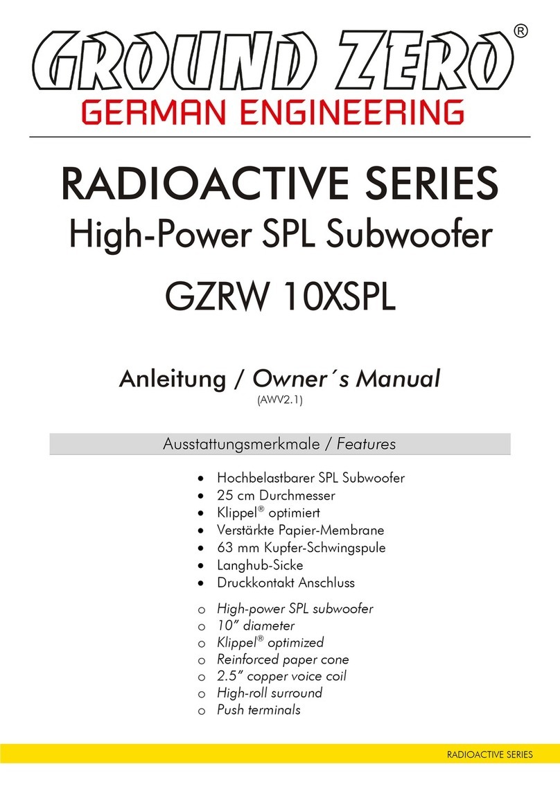 Ground Zero RADIOACTIVE Series User manual