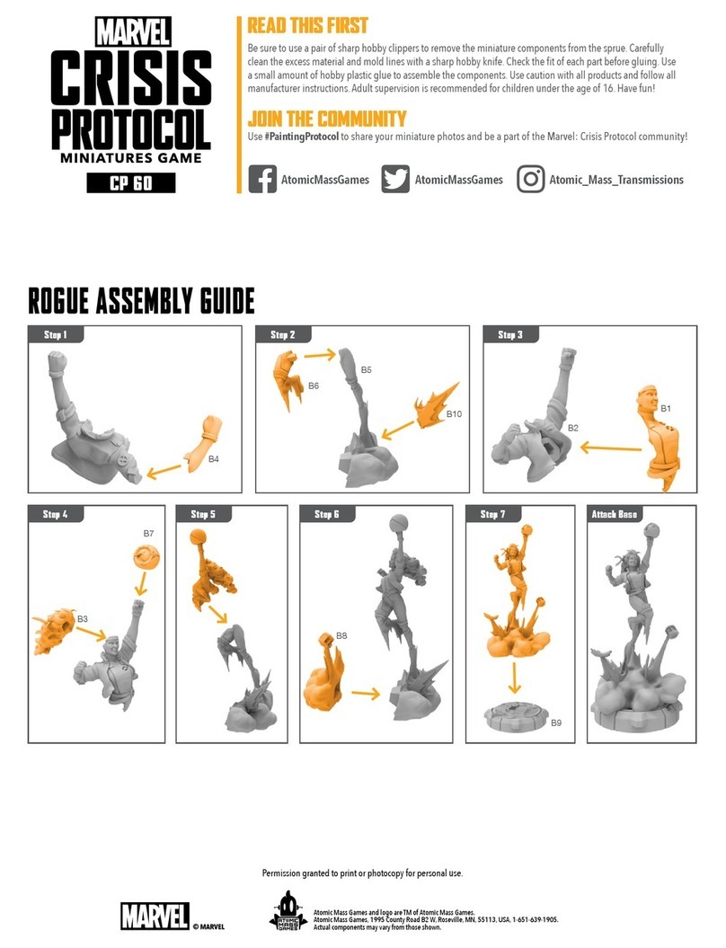 ATOMIC MASS GAMES MARVEL CRISIS PROTOCOL MINIATURES GAME ROGUE AND... User manual