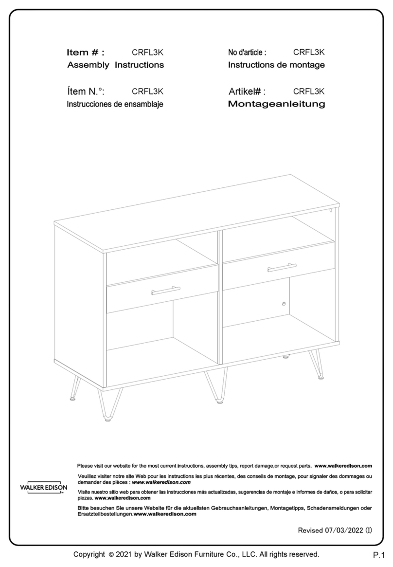 Walker Edison CRFL3K User manual Walker Edison CRFL3K User manual