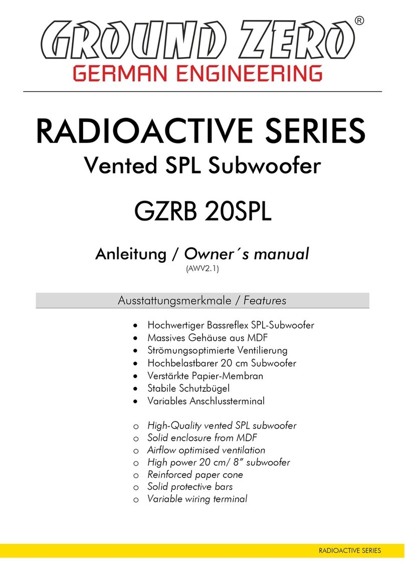 Ground Zero RADIOACTIVE Series User manual