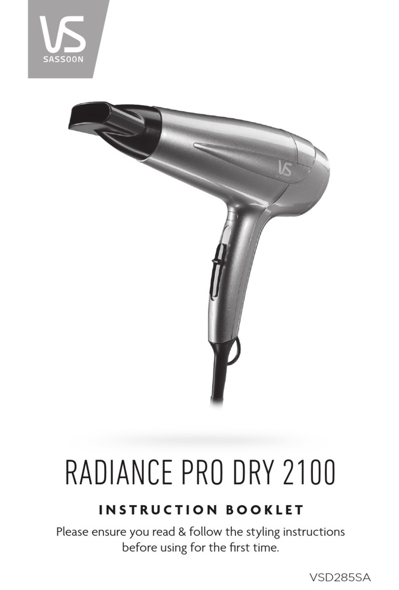 VS Sassoon RADIANCE PRO DRY 2100 User manual