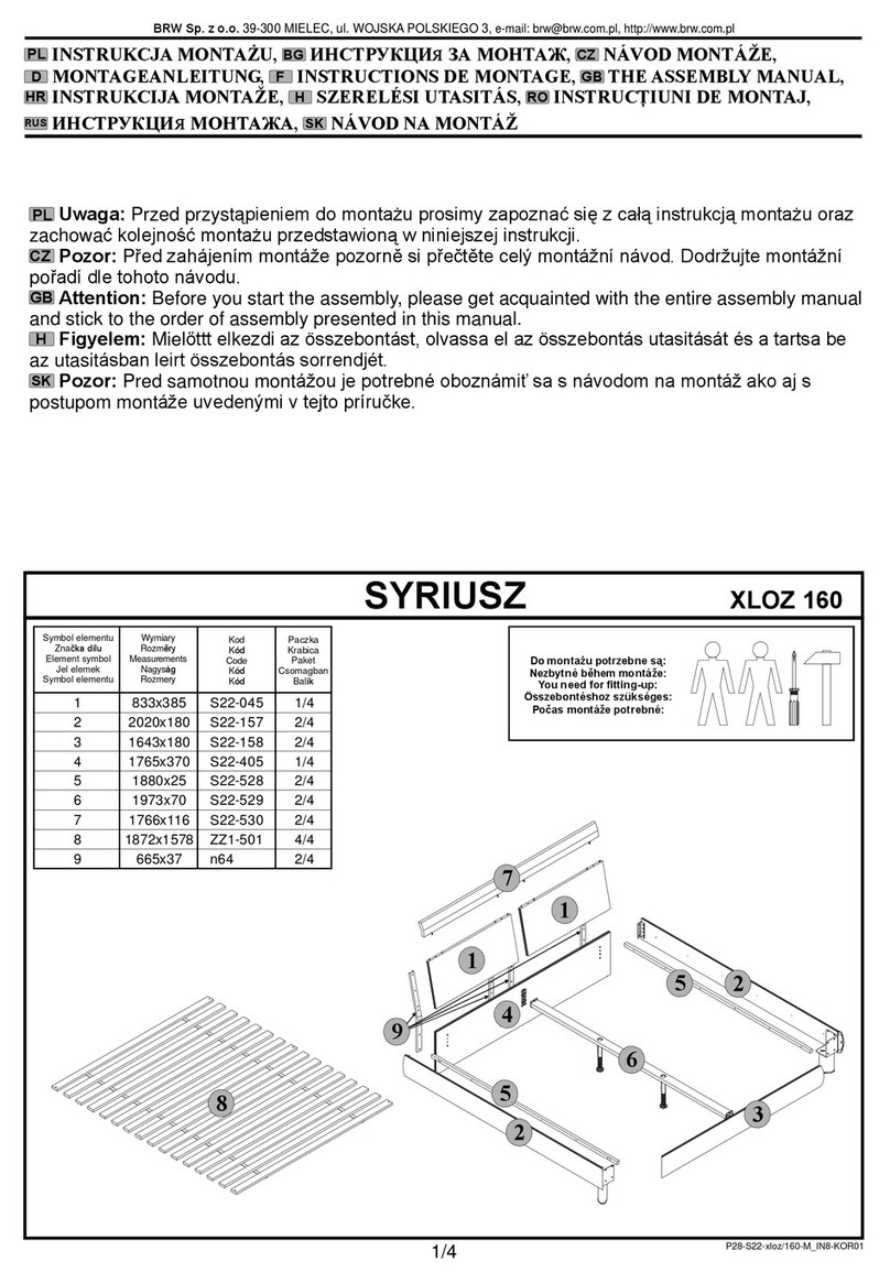 BLACK RED WHITE SYRIUSZ XLOZ 160 Assembly manual