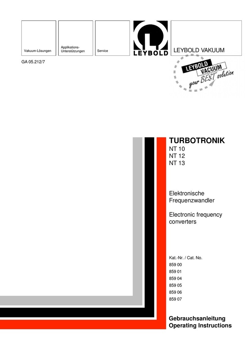 LEYBOLD TURBOTRONIK NT 10 operating instructions