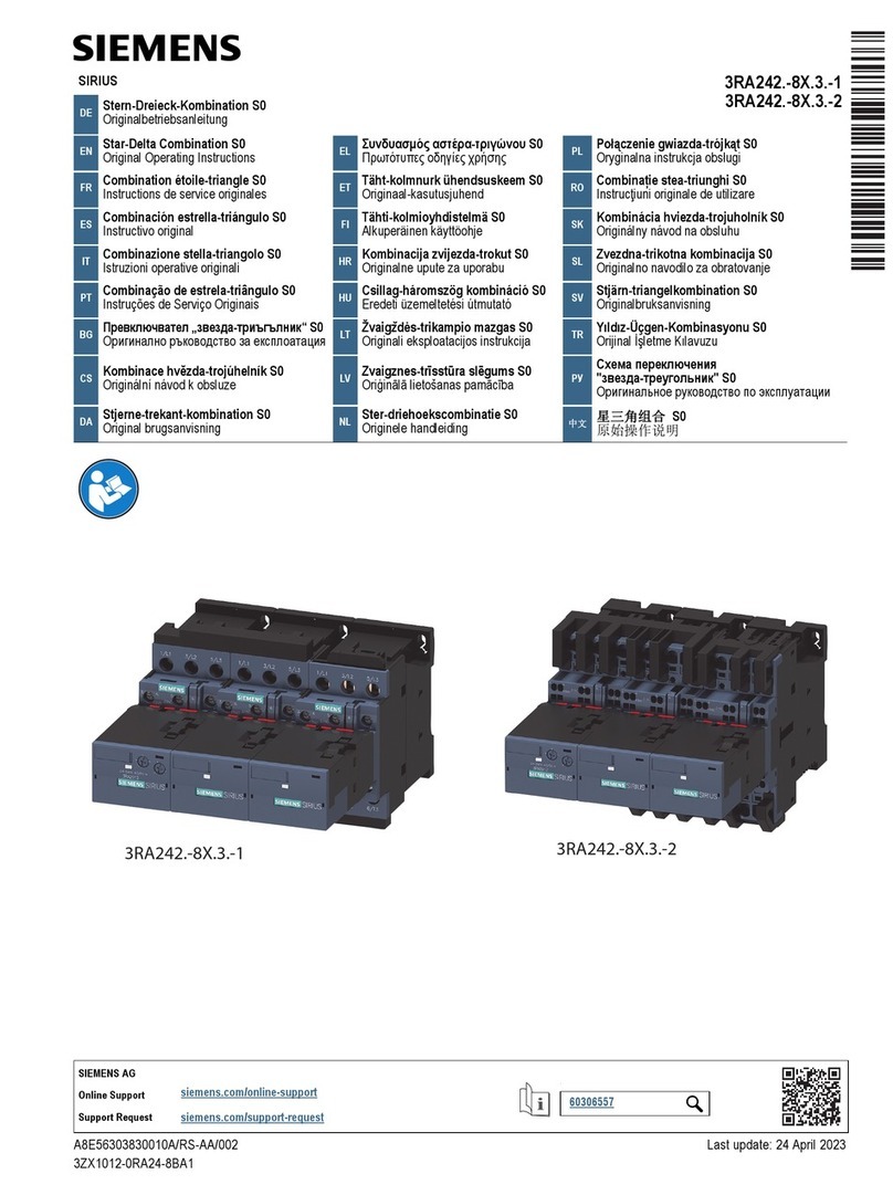 Siemens SIRIUS 3RA242 8X 3 1 Series User manual